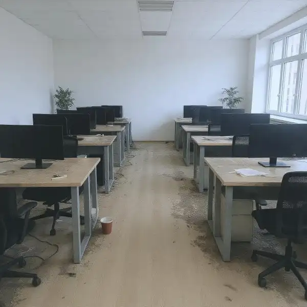 Подготовка open space к рабочему дню - до уборки